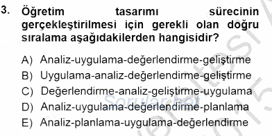 Öğretim İlke Ve Yöntemleri 2014 - 2015 Ara Sınavı 3.Soru