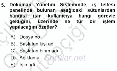 Ulusal Yargı Ağı Projesi 1 2015 - 2016 Ara Sınavı 5.Soru