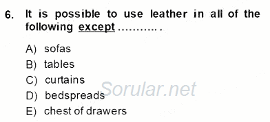 İleri Okuma Ve Yazma Becerileri 2 2013 - 2014 Dönem Sonu Sınavı 6.Soru