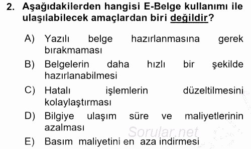 Dış Ticaret İşlemleri ve Belgeleri 2016 - 2017 Ara Sınavı 2.Soru