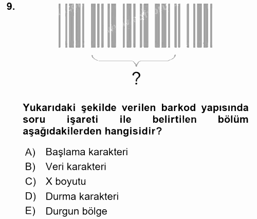 Lojistikte Teknoloji Kullanımı 2017 - 2018 3 Ders Sınavı 9.Soru