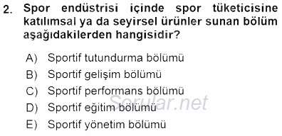 Spor Pazarlaması 2015 - 2016 Ara Sınavı 2.Soru