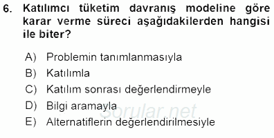 Spor Pazarlaması 2015 - 2016 Ara Sınavı 6.Soru