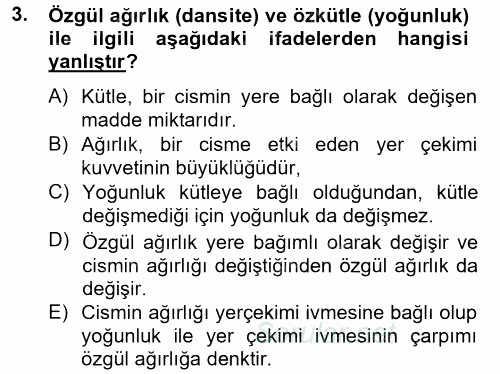 Veteriner Laboratuvar Teknikleri ve Prensipleri 2014 - 2015 Tek Ders Sınavı 3.Soru
