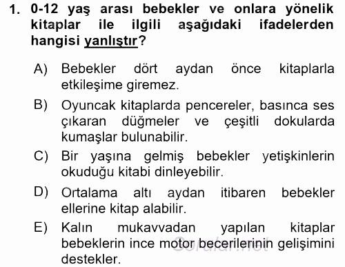 Çocuk Edebiyatı Ve Medya 2016 - 2017 Ara Sınavı 1.Soru