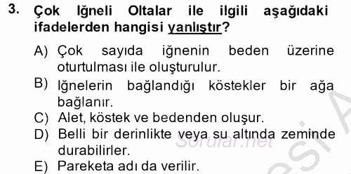 Balık Yetiştiriciliği 2014 - 2015 Dönem Sonu Sınavı 3.Soru