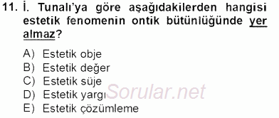 Türkiye´de Felsefenin Gelişimi 2 2013 - 2014 Tek Ders Sınavı 11.Soru