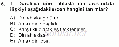 Türkiye´de Felsefenin Gelişimi 2 2013 - 2014 Tek Ders Sınavı 5.Soru