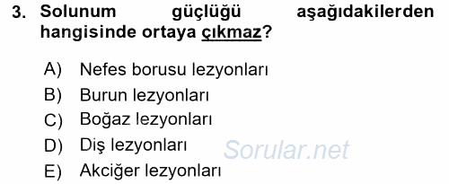 Temel Klinik Bilgisi 2015 - 2016 Ara Sınavı 3.Soru