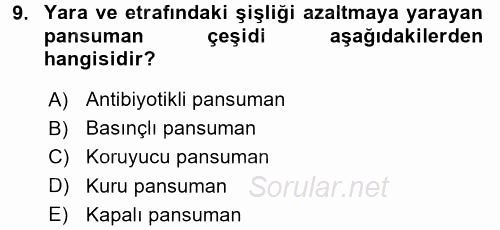 Temel Klinik Bilgisi 2015 - 2016 Ara Sınavı 9.Soru