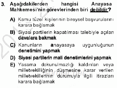 Yargı Örgütü Ve Tebligat Hukuku 2013 - 2014 Ara Sınavı 3.Soru