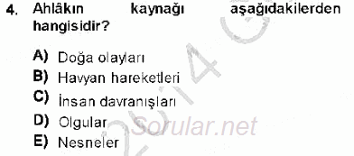 Adalet Meslek Etiği 2013 - 2014 Ara Sınavı 4.Soru