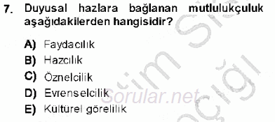 Adalet Meslek Etiği 2013 - 2014 Ara Sınavı 7.Soru