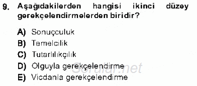 Adalet Meslek Etiği 2013 - 2014 Ara Sınavı 9.Soru