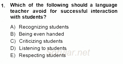 Özel Öğretim Yöntemleri 2014 - 2015 Ara Sınavı 1.Soru