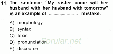 Özel Öğretim Yöntemleri 2014 - 2015 Ara Sınavı 11.Soru