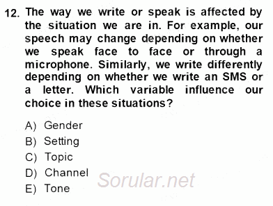 Özel Öğretim Yöntemleri 2014 - 2015 Ara Sınavı 12.Soru
