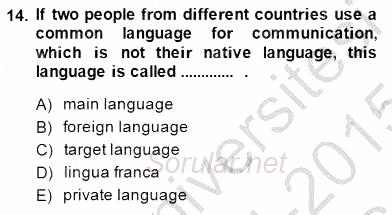 Özel Öğretim Yöntemleri 2014 - 2015 Ara Sınavı 14.Soru