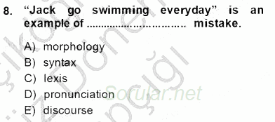 Özel Öğretim Yöntemleri 2014 - 2015 Ara Sınavı 8.Soru