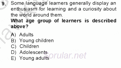 Özel Öğretim Yöntemleri 2014 - 2015 Ara Sınavı 9.Soru