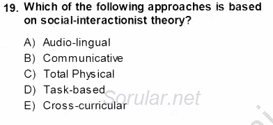Çocuklara Yabancı Dil Öğretimi 1 2013 - 2014 Ara Sınavı 19.Soru