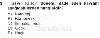 Akdeniz Uygarlıkları Sanatı 2012 - 2013 Dönem Sonu Sınavı 9.Soru