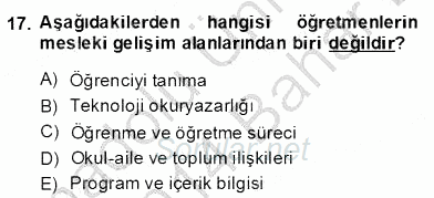 İng. Öğretmenliğinde Öğretim Teknolojileri Ve Materyal Tasarımı 2 2013 - 2014 Dönem Sonu Sınavı 17.Soru