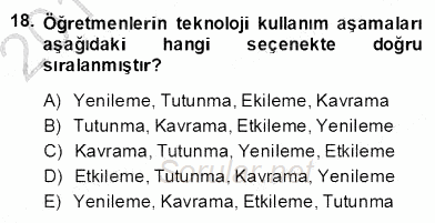 İng. Öğretmenliğinde Öğretim Teknolojileri Ve Materyal Tasarımı 2 2013 - 2014 Dönem Sonu Sınavı 18.Soru