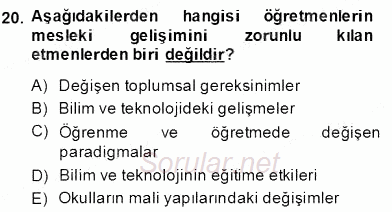 İng. Öğretmenliğinde Öğretim Teknolojileri Ve Materyal Tasarımı 2 2013 - 2014 Dönem Sonu Sınavı 20.Soru