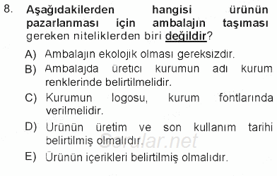 Kurumsal İletişim 2012 - 2013 Tek Ders Sınavı 8.Soru