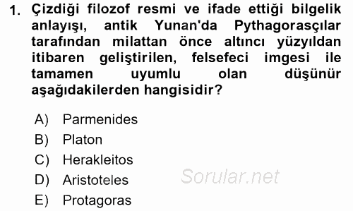 Felsefe 2017 - 2018 Ara Sınavı 1.Soru