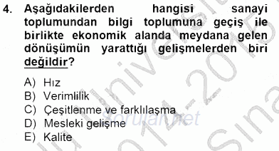 Bilgi Ekonomisi 2014 - 2015 Ara Sınavı 4.Soru