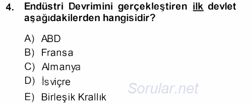 Karşılaştırmalı Siyasal Sistemler 2013 - 2014 Dönem Sonu Sınavı 4.Soru