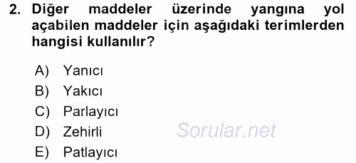 Temel Veteriner Patoloji 2017 - 2018 Ara Sınavı 2.Soru