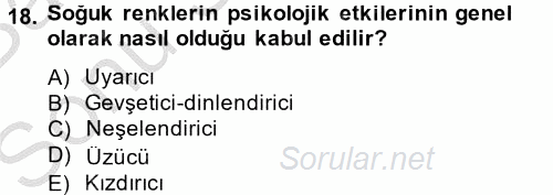 Etkili İletişim Teknikleri 2012 - 2013 Dönem Sonu Sınavı 18.Soru
