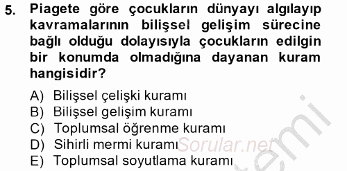 Etkili İletişim Teknikleri 2012 - 2013 Dönem Sonu Sınavı 5.Soru