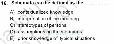 Türkçe Tümce Bilgisi Ve Anlambilim 2013 - 2014 Tek Ders Sınavı 16.Soru