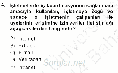 E-Perakendecilik 2013 - 2014 Ara Sınavı 4.Soru