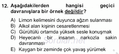İş Ortamında Protokol Ve Davranış Kuralları 2012 - 2013 Ara Sınavı 12.Soru