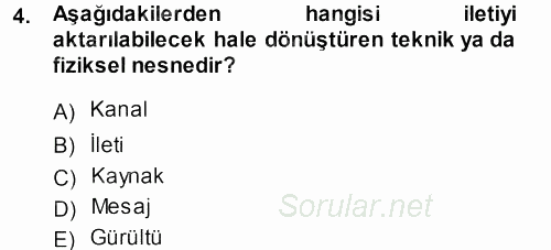 Perakendecilikte Müşteri İlişkileri Yönetimi 2013 - 2014 Tek Ders Sınavı 4.Soru