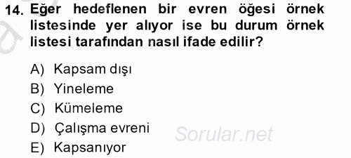 Uluslararası İlişkilerde Araştırma Yöntemleri 2013 - 2014 Ara Sınavı 14.Soru