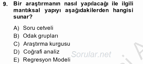 Uluslararası İlişkilerde Araştırma Yöntemleri 2013 - 2014 Ara Sınavı 9.Soru