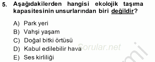 Destinasyon Yönetimi 2013 - 2014 Ara Sınavı 5.Soru