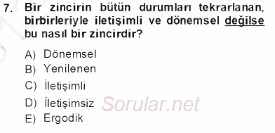 Yöneylem Araştırması 2 2012 - 2013 Dönem Sonu Sınavı 7.Soru