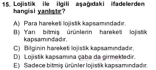 Elektronik Ticaret 2013 - 2014 Dönem Sonu Sınavı 15.Soru