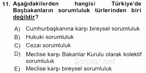 Kamu Özel Kesim Yapısı Ve İlişkileri 2017 - 2018 Ara Sınavı 11.Soru