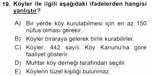 Kamu Özel Kesim Yapısı Ve İlişkileri 2017 - 2018 Ara Sınavı 19.Soru