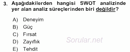 Kamu Özel Kesim Yapısı Ve İlişkileri 2017 - 2018 Ara Sınavı 3.Soru