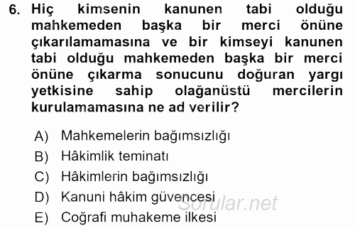 Kamu Özel Kesim Yapısı Ve İlişkileri 2017 - 2018 Ara Sınavı 6.Soru