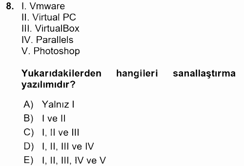 Muhasebe Yazılımları 2017 - 2018 Ara Sınavı 8.Soru